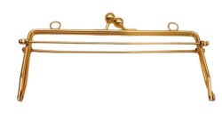 Angel Çanta Aksesuar 21 Cm Light Gold Renk Dikdörtgen Model Çanta Klipsi, Çanta Bursu - 3