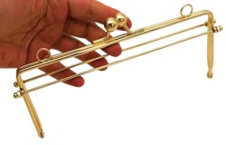 Angel Çanta Aksesuar 21 Cm Light Gold Renk Dikdörtgen Model Çanta Klipsi, Çanta Bursu - Angel Çanta Aksesuar