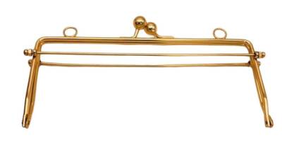 Angel Çanta Aksesuar 21 Cm Light Gold Renk Dikdörtgen Model Çanta Klipsi, Çanta Bursu - 3