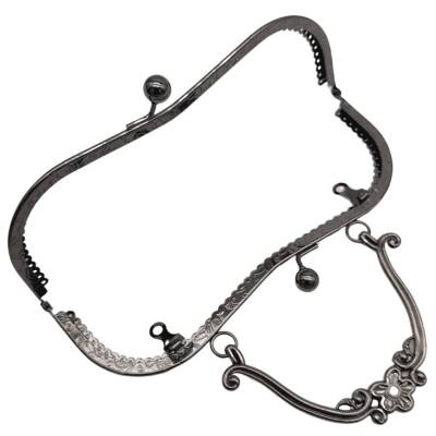 Angel Çanta Aksesuar 21 cm Tutmalı Çanta Klipsi Bursu Füme Metalli - 3