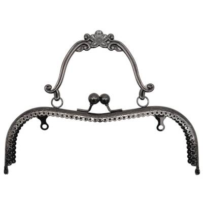 Angel Çanta Aksesuar 21 cm Tutmalı Çanta Klipsi Bursu Füme Metalli - 1