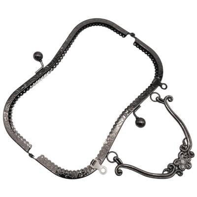 Angel Çanta Aksesuar 21 cm Tutmalı Çanta Klipsi Bursu Füme Metalli - 4