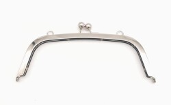 Angel Çanta Aksesuar 21.5 Cm Gümüş Oval Köşe Çanta Klipsi Çanta Bursu - Angel Çanta Aksesuar