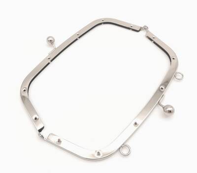 Angel Çanta Aksesuar 21.5 Cm Gümüş Oval Köşe Çanta Klipsi Çanta Bursu - 3