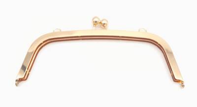 Angel Çanta Aksesuar 21.5 Cm Light Gold Oval Köşe Çanta Klipsi Çanta Bursu - 1