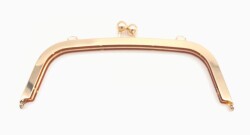 Angel Çanta Aksesuar 21.5 Cm Light Gold Oval Köşe Çanta Klipsi Çanta Bursu - Angel Çanta Aksesuar