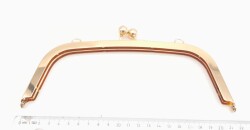 Angel Çanta Aksesuar 21.5 Cm Light Gold Oval Köşe Çanta Klipsi Çanta Bursu - 2