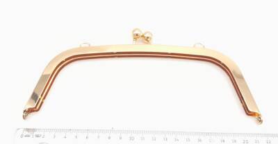 Angel Çanta Aksesuar 21.5 Cm Light Gold Oval Köşe Çanta Klipsi Çanta Bursu - 2