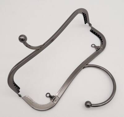 Angel Çanta Aksesuar 22 cm Bilezik Model Çanta Klipsi Çanta Bursu Füme Metal - 2