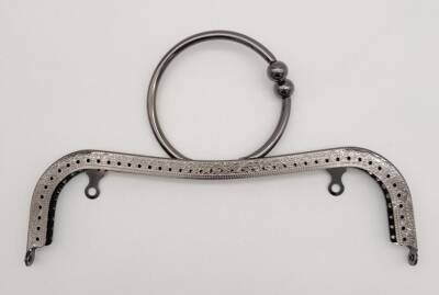 Angel Çanta Aksesuar 22 cm Bilezik Model Çanta Klipsi Çanta Bursu Füme Metal - 1