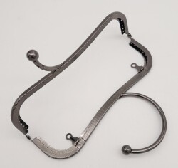 Angel Çanta Aksesuar 22 cm Bilezik Model Çanta Klipsi Çanta Bursu Füme Metal - 2