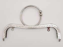 Angel Çanta Aksesuar 22 cm Bilezik Model Çanta Klipsi Çanta Bursu Gümüş Metal - Angel Çanta Aksesuar