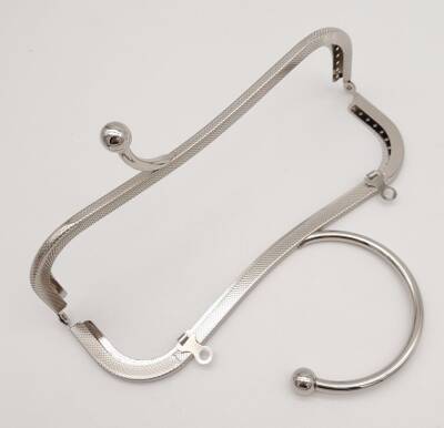 Angel Çanta Aksesuar 22 cm Bilezik Model Çanta Klipsi Çanta Bursu Gümüş Metal - 2