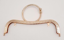 Angel Çanta Aksesuar 22 cm Bilezik Model Çanta Klipsi Çanta Bursu Light Gold Metal - Angel Çanta Aksesuar