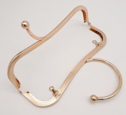 Angel Çanta Aksesuar 22 cm Bilezik Model Çanta Klipsi Çanta Bursu Light Gold Metal - 2