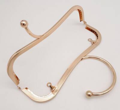 Angel Çanta Aksesuar 22 cm Bilezik Model Çanta Klipsi Çanta Bursu Light Gold Metal - 2