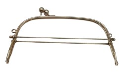 Angel Çanta Aksesuar 22 Cm Gümüş Renk Oval D Model Çanta Klipsi, Çanta Bursu - 4