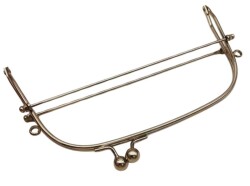 Angel Çanta Aksesuar 22 Cm Gümüş Renk Oval D Model Çanta Klipsi, Çanta Bursu - Angel Çanta Aksesuar