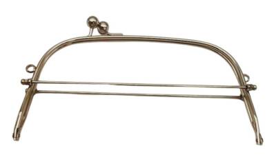 Angel Çanta Aksesuar 22 Cm Gümüş Renk Oval D Model Çanta Klipsi, Çanta Bursu - 4