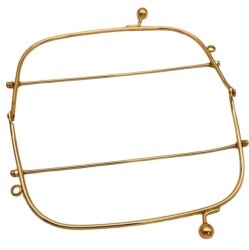 Angel Çanta Aksesuar 22 Cm Light Gold Renk Oval D Model Çanta Klipsi, Çanta Bursu - 2