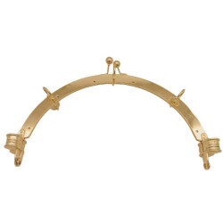 Angel Çanta Aksesuar 25 cm Light Gold Metal Halkalı Oval Çanta Klipsi Bursu - 2