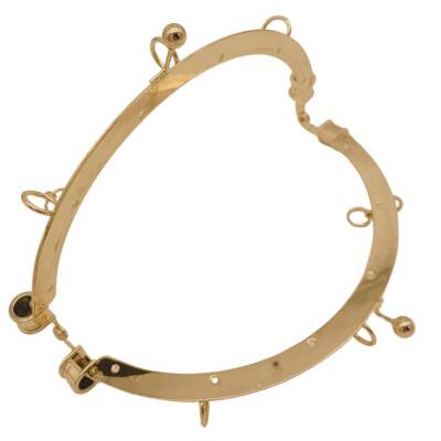 Angel Çanta Aksesuar 25 cm Light Gold Metal Halkalı Oval Çanta Klipsi Bursu - 3