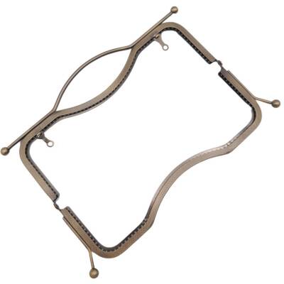 Angel Çanta Aksesuar 27 cm Üstten Tutmalı Çanta Klipsi Çanta Bursu Antik Metal - 4