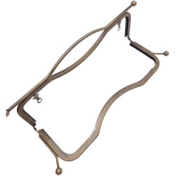 Angel Çanta Aksesuar 27 cm Üstten Tutmalı Çanta Klipsi Çanta Bursu Antik Metal - 3