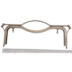 Angel Çanta Aksesuar 27 cm Üstten Tutmalı Çanta Klipsi Çanta Bursu Antik Metal - 2