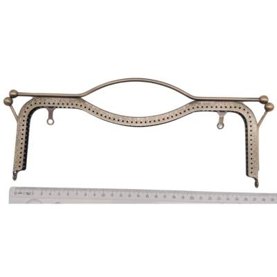 Angel Çanta Aksesuar 27 cm Üstten Tutmalı Çanta Klipsi Çanta Bursu Antik Metal - 2