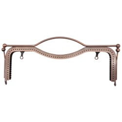 Angel Çanta Aksesuar 27 cm Üstten Tutmalı Çanta Klipsi Çanta Bursu Bakır Renk Metal - Angel Çanta Aksesuar