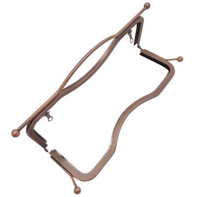 Angel Çanta Aksesuar 27 cm Üstten Tutmalı Çanta Klipsi Çanta Bursu Bakır Renk Metal - 3