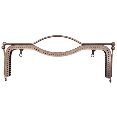 Angel Çanta Aksesuar 27 cm Üstten Tutmalı Çanta Klipsi Çanta Bursu Bakır Renk Metal - 1