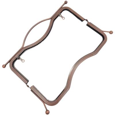 Angel Çanta Aksesuar 27 cm Üstten Tutmalı Çanta Klipsi Çanta Bursu Bakır Renk Metal - 4