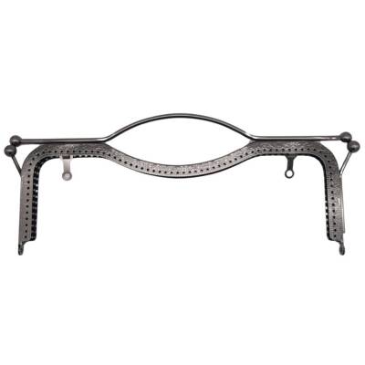 Angel Çanta Aksesuar 27 cm Üstten Tutmalı Çanta Klipsi Çanta Bursu Füme Metal - 1