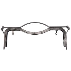 Angel Çanta Aksesuar 27 cm Üstten Tutmalı Çanta Klipsi Çanta Bursu Füme Metal - Angel Çanta Aksesuar