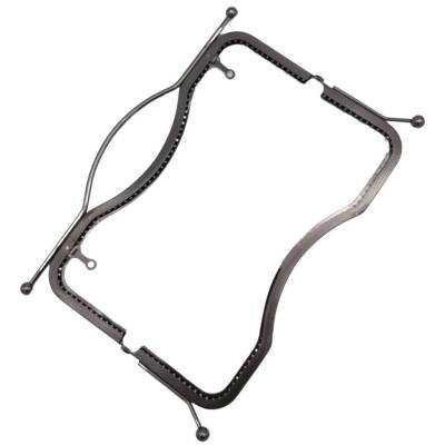 Angel Çanta Aksesuar 27 cm Üstten Tutmalı Çanta Klipsi Çanta Bursu Füme Metal - 4