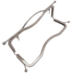 Angel Çanta Aksesuar 27 cm Üstten Tutmalı Çanta Klipsi Çanta Bursu Gümüş Metal - 3