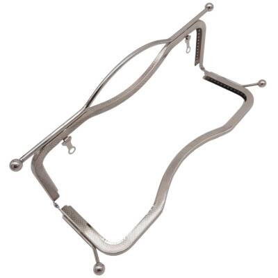 Angel Çanta Aksesuar 27 cm Üstten Tutmalı Çanta Klipsi Çanta Bursu Gümüş Metal - 3