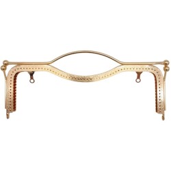 Angel Çanta Aksesuar 27 cm Üstten Tutmalı Çanta Klipsi Çanta Bursu Light Gold Metal - Angel Çanta Aksesuar