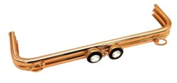 Angel Çanta Aksesuar 28 cm Taşlı Çanta Klipsi Çanta Bursu Light Gold Metalli (Vidalıdır) - Angel Çanta Aksesuar