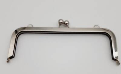 Angel Çanta Aksesuar Düz Dikdörtgen Çanta Klipsi Çanta Bursu 20,5 Cm Gümüş Renk - 1