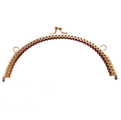 Angel Çanta Aksesuar Oval Cüzdan Klipsi 20 Cm Light Gold Renk - 1