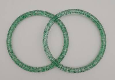 Angel Çanta Aksesuar 12 cm Akrilik Görünümlü Simli Yeşil Renk Plastik Çanta Sapı - 1