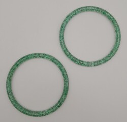 Angel Çanta Aksesuar 12 cm Akrilik Görünümlü Simli Yeşil Renk Plastik Çanta Sapı - 3