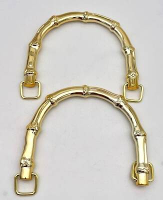 Angel Çanta Aksesuar Akrilik Görünümlü Plastik Çanta Sapı Gold Renk - 1