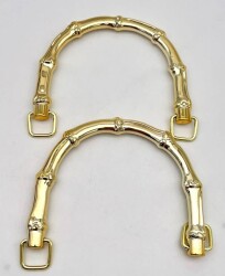 Angel Çanta Aksesuar Akrilik Görünümlü Plastik Çanta Sapı Gold Renk - Angel Çanta Aksesuar