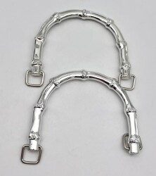 Angel Çanta Aksesuar Akrilik Görünümlü Plastik Çanta Sapı Gümüş Renk - Angel Çanta Aksesuar