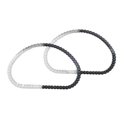 Angel Çanta Aksesuar Akrilik Görünümlü Plastik Çanta Sapı No:16 Siyah Beyaz Renk - 1