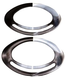 Angel Çanta Aksesuar Akrilik Görünümlü Plastik Çanta Sapı Siyah Beyaz Tonlu - Angel Çanta Aksesuar